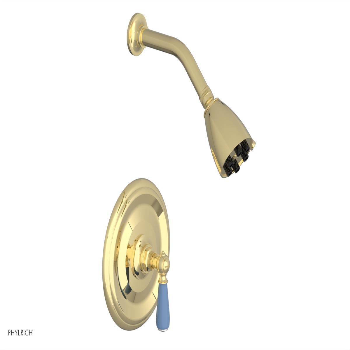 JAMESTOWN - Pressure Balance Shower Set - Lever Handle with Light Blue Accents 165-22