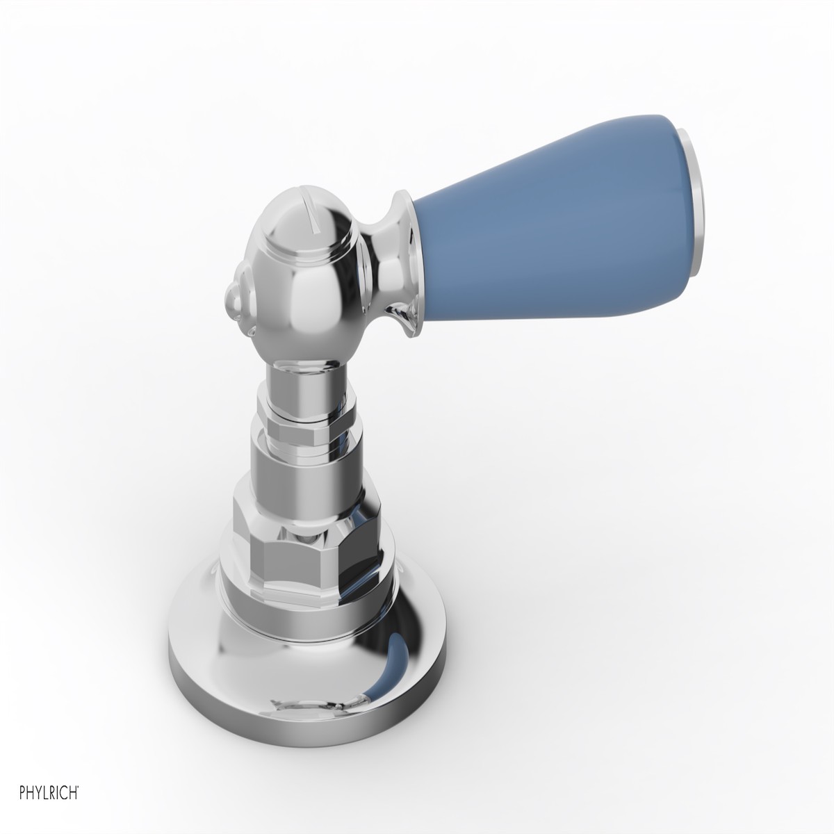 JAMESTOWN - Volume ControlDiverter Trim - Lever Handle with Light Blue Accents 165-36
