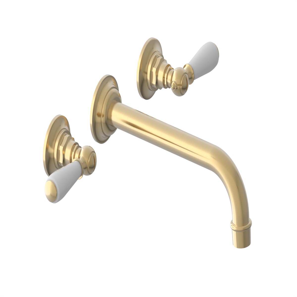 JAMESTOWN Wall Lavatory Set - 10 Spout - Lever Handle 165-12-10