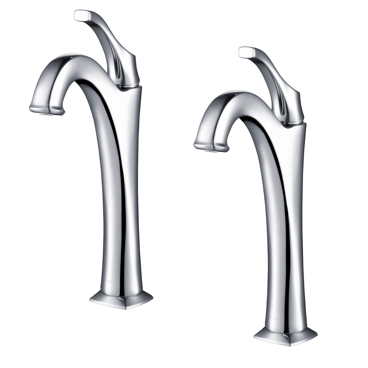 KRAUS Arlo 2-Pack Single Handle Vessel Bathroom Faucet with Pop Up Drain in Chrome