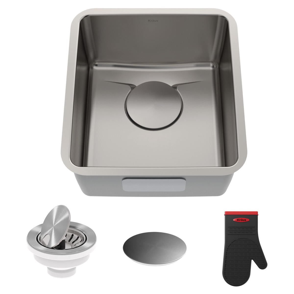 KRAUS Dex 17 Undermount16 Gauge Stainless Steel Kitchen Sink with VersiDrain
