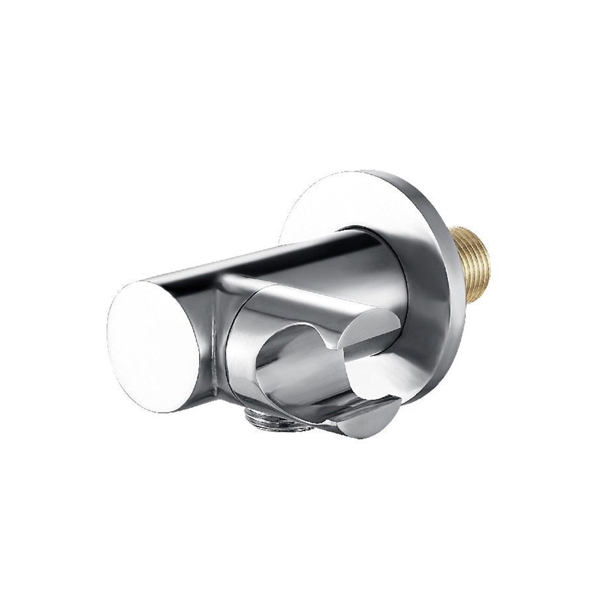 Metro Hand Shower Holder Connector - Wall Mount - 3 BrassPolished Chrome
