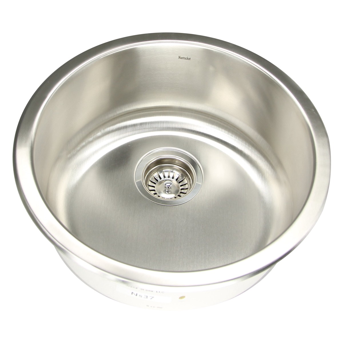 Nantucket Sinks NS37- Round Undermount Stainless Steel BarPrep Sink 18 Gauge