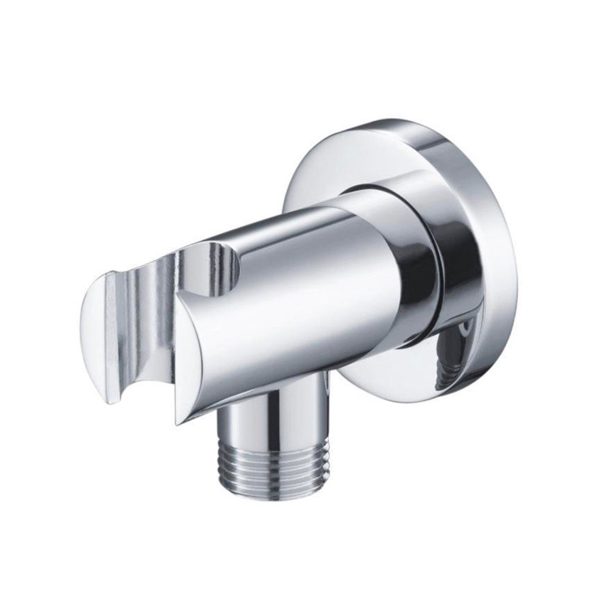 Universal Hand Shower Holder Connector - Wall Mount - 2 BrassPolished Chrome