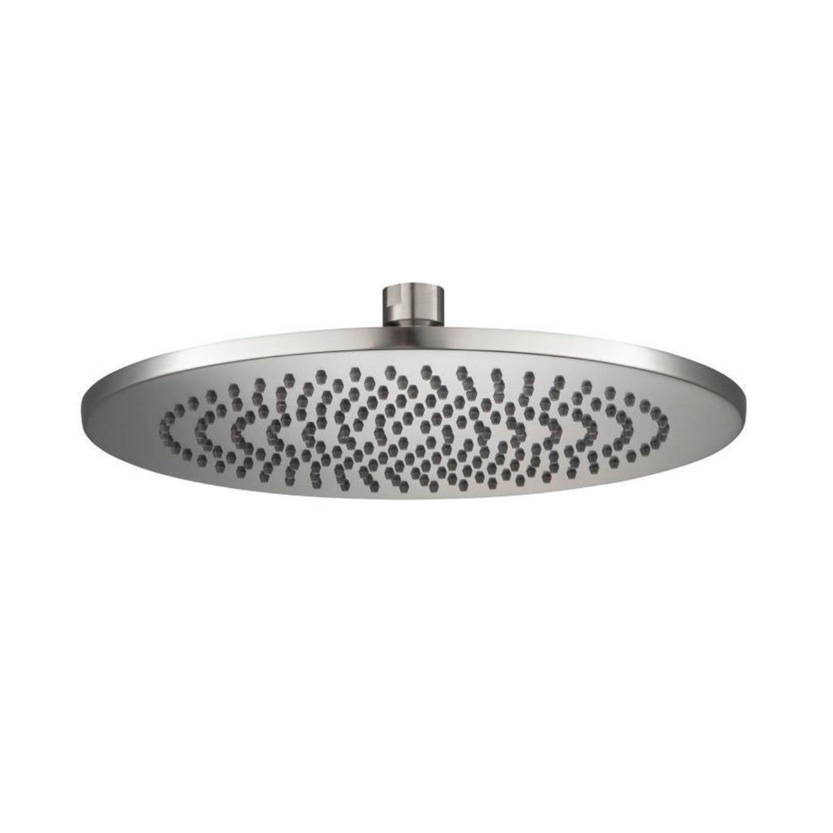 Universal Round Rainhead Shower Head - Wall Or Ceiling Mount - 10 BrassBrushed Nickel