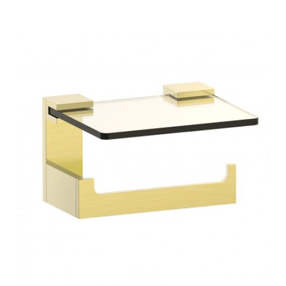 Berlin Shelf Toilet Paper Holder - Wall Mount - 6 BrassBrushed Brass