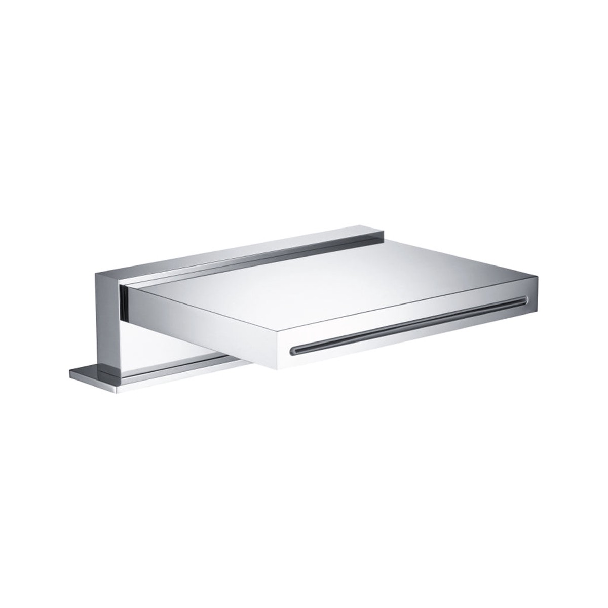 Cascade Flow Water Fall Tub Spout - Built-In - 10 BrassPolished Chrome