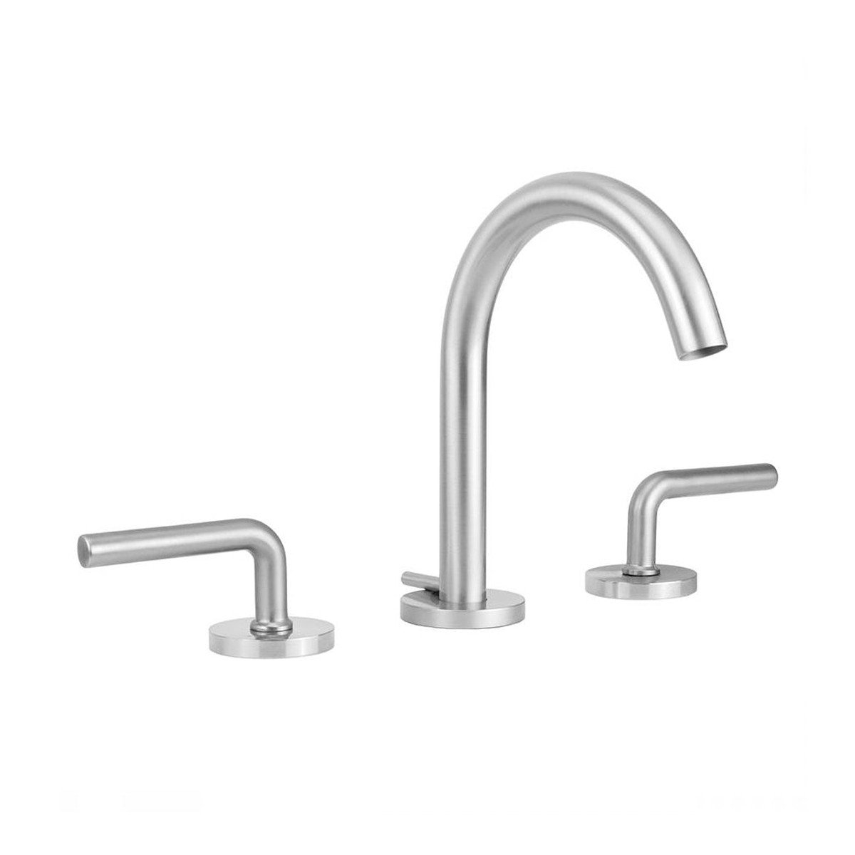 Contempo Round Slim Lever Handles Bathroom Faucet - Widespread - 8 BrassPolished Chrome