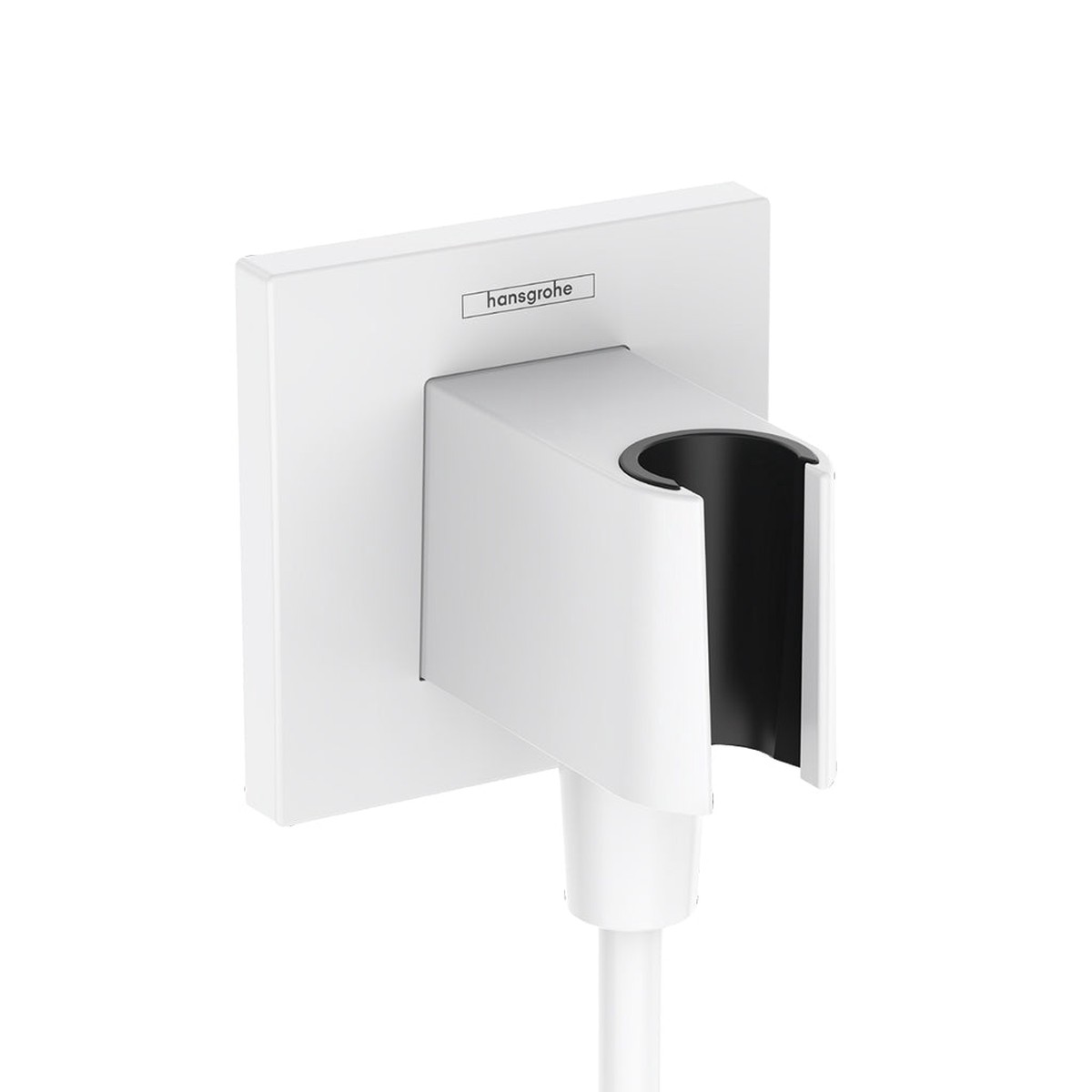 Fixfit E Hand Shower Holder Connector - Wall Mount - 4 BrassMatt White