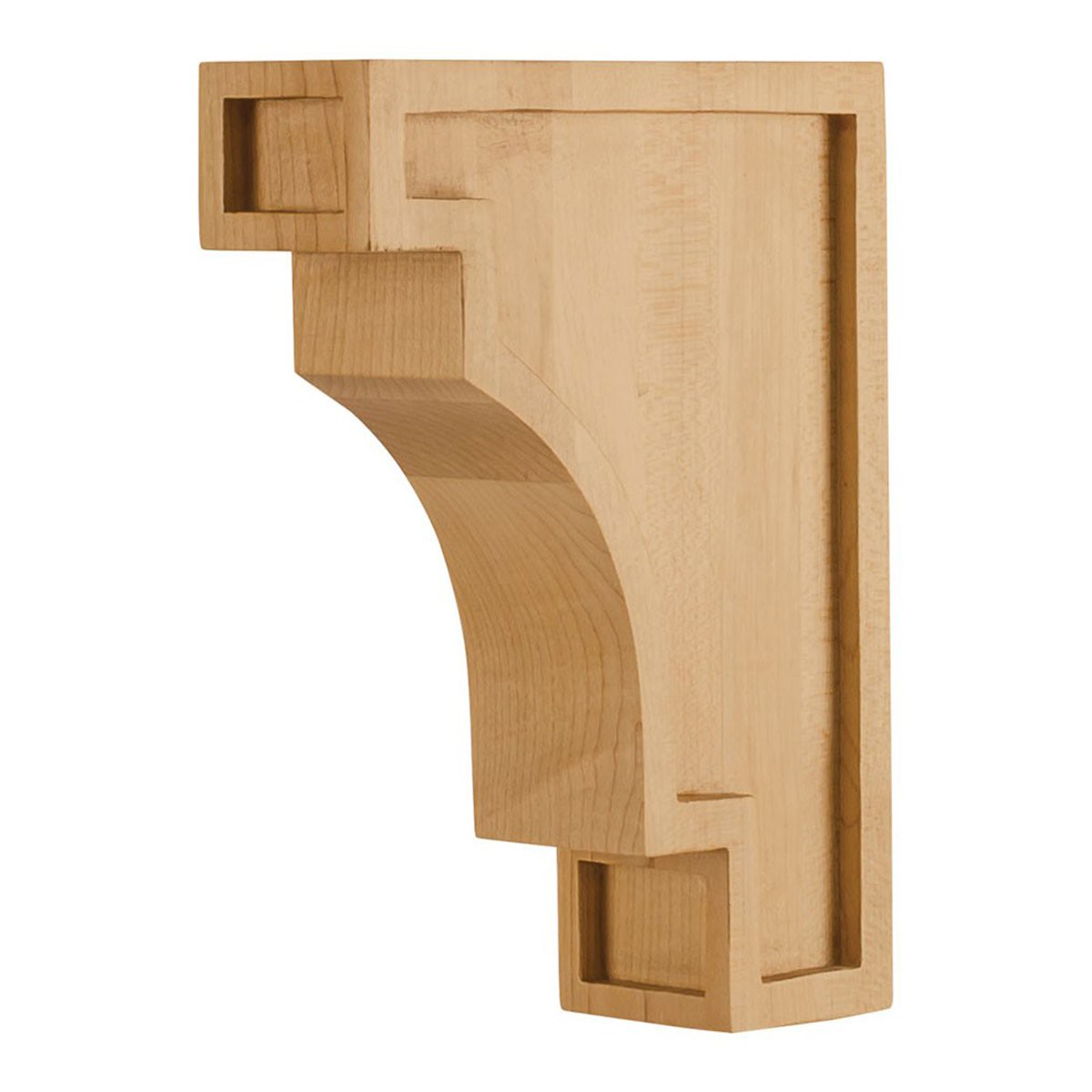 Hardware Resources 2 x 6 x 8 Hard Maple Coved Arts and Crafts Corbel