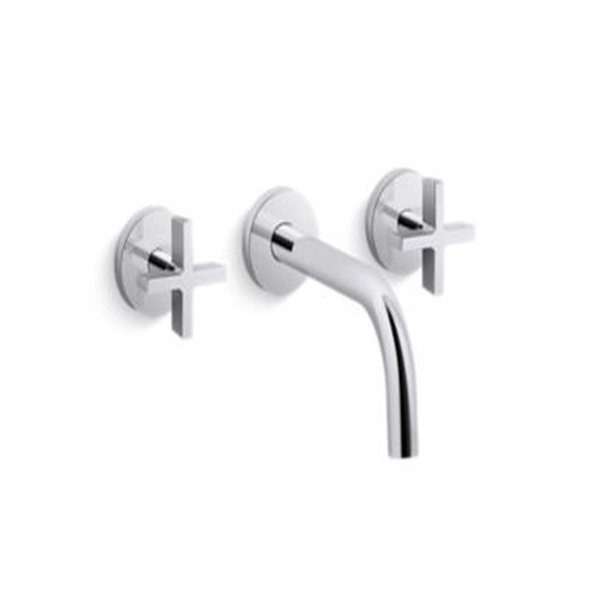 Kallista P21803-CR One Wall Mnt Lav WCross Short Spout