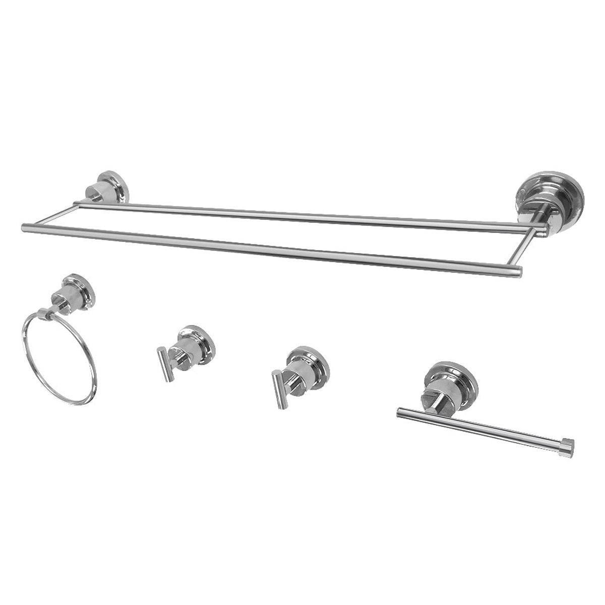 Kingston Brass Concord 5-Piece 1888 x 713 Bathroom Accessory Set