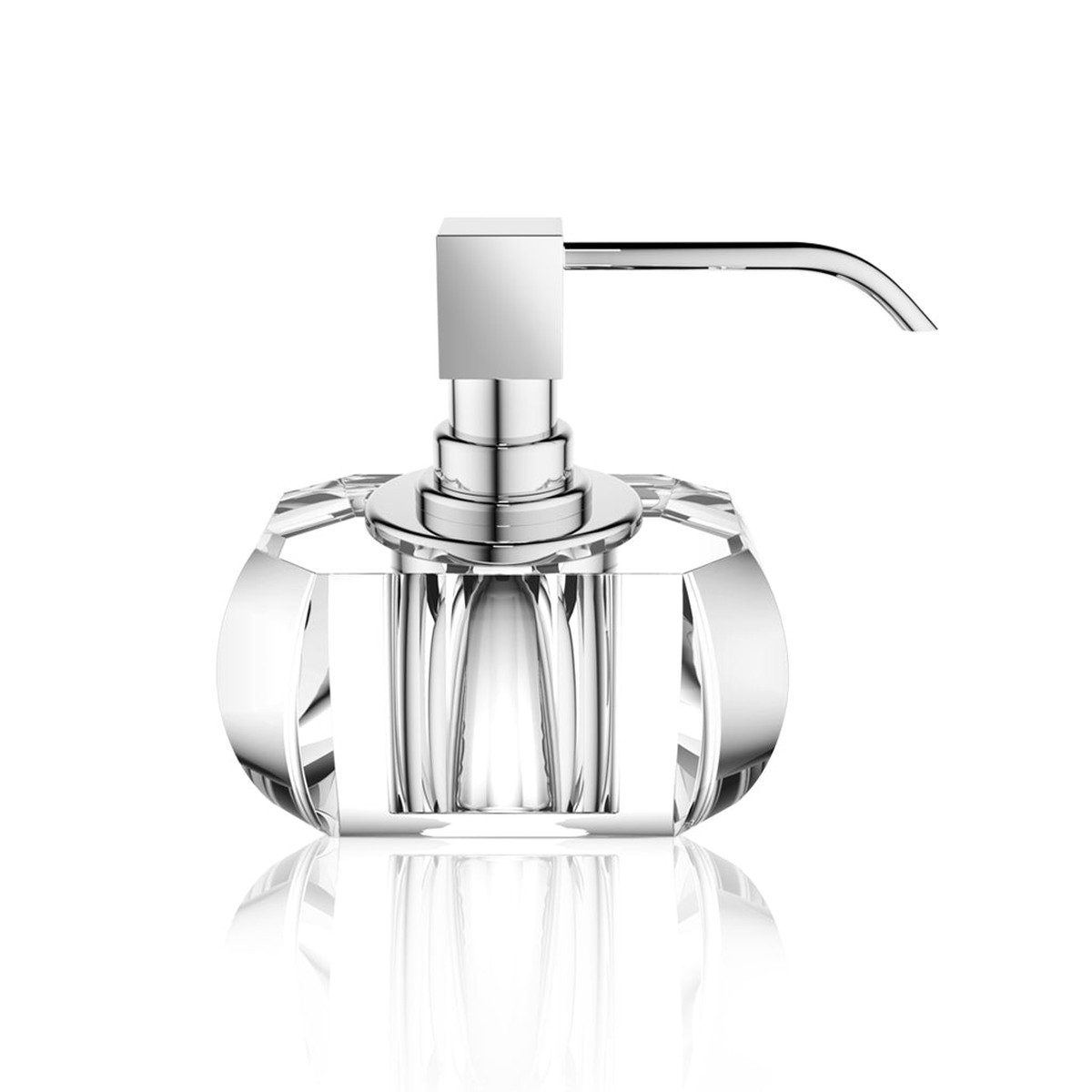 Kristall Soap Dispenser - Free Standing - 5 BrassGlassClearPolished Chrome