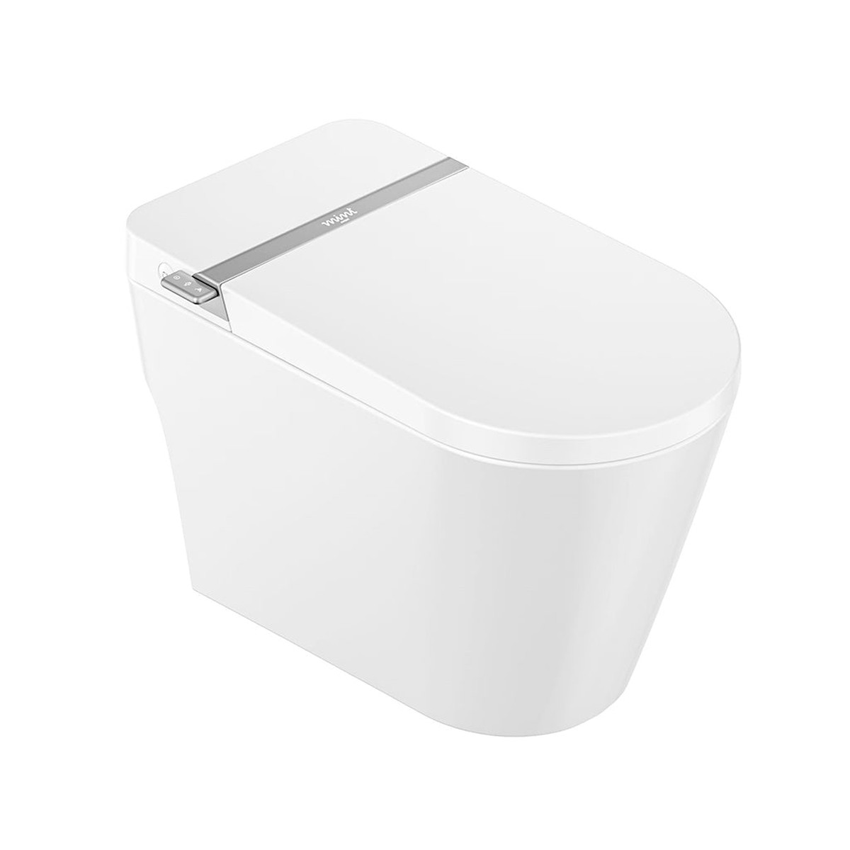 Mint One Elongated Smart Toilets - Floor Mount - 15 Vitreous ChinaPolypropylene SeaWhiteChrome