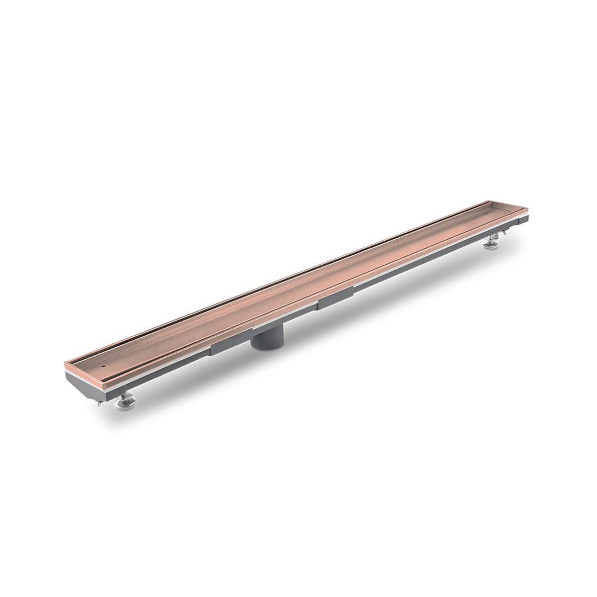 Mist (Tile-In) Adjustable Kit Lagos Linear Shower Drain (2 Outlet) - Floor Mount - 36 Stainless SteelBronze