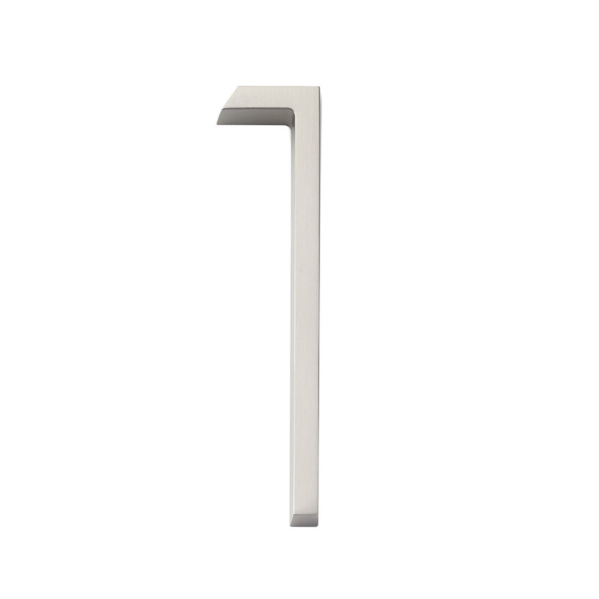 Modern 1 House Numbers - Wall Mount - 7 ZincSatin Nickel