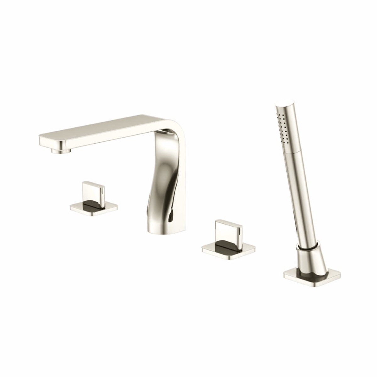 Serie 260 Hand Shower Complete Tub Faucet - Built-In - 14 BrassPolished Nickel