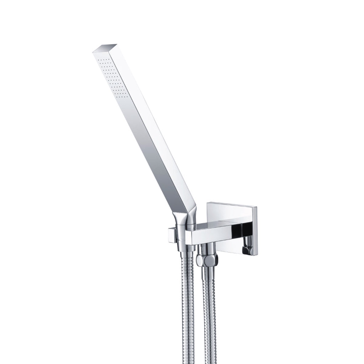 Universal Square Hand Shower Set - Wall Mount - 8 BrassPolished Chrome