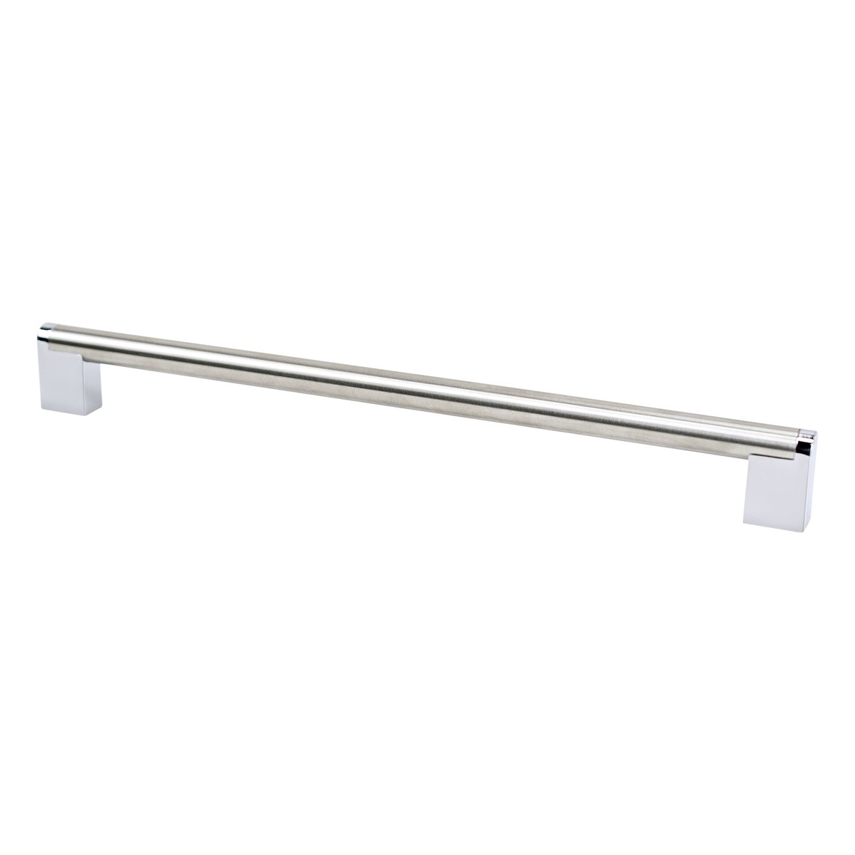 Berenson Studio Remix Appliance Pull in Brushed Nickel and Polished Chrome