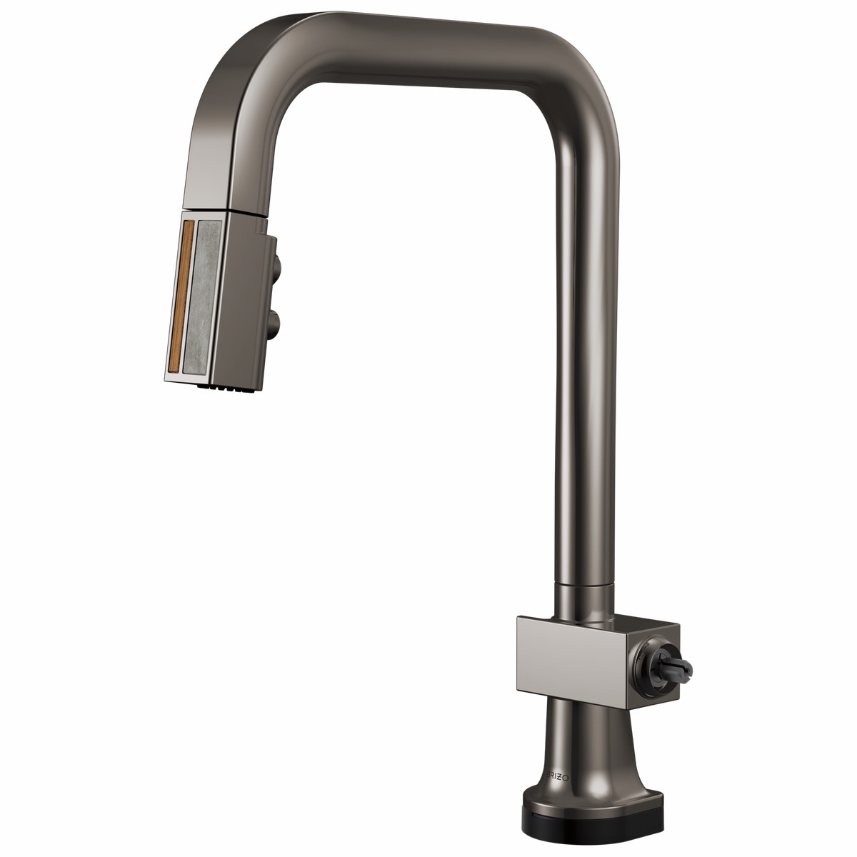 Brizo Frank Lloyd Wright 64023LF SmartTouch Pull-Down Kitchen Faucet with Square Spout and WoodConcrete Wand - Less Handle
