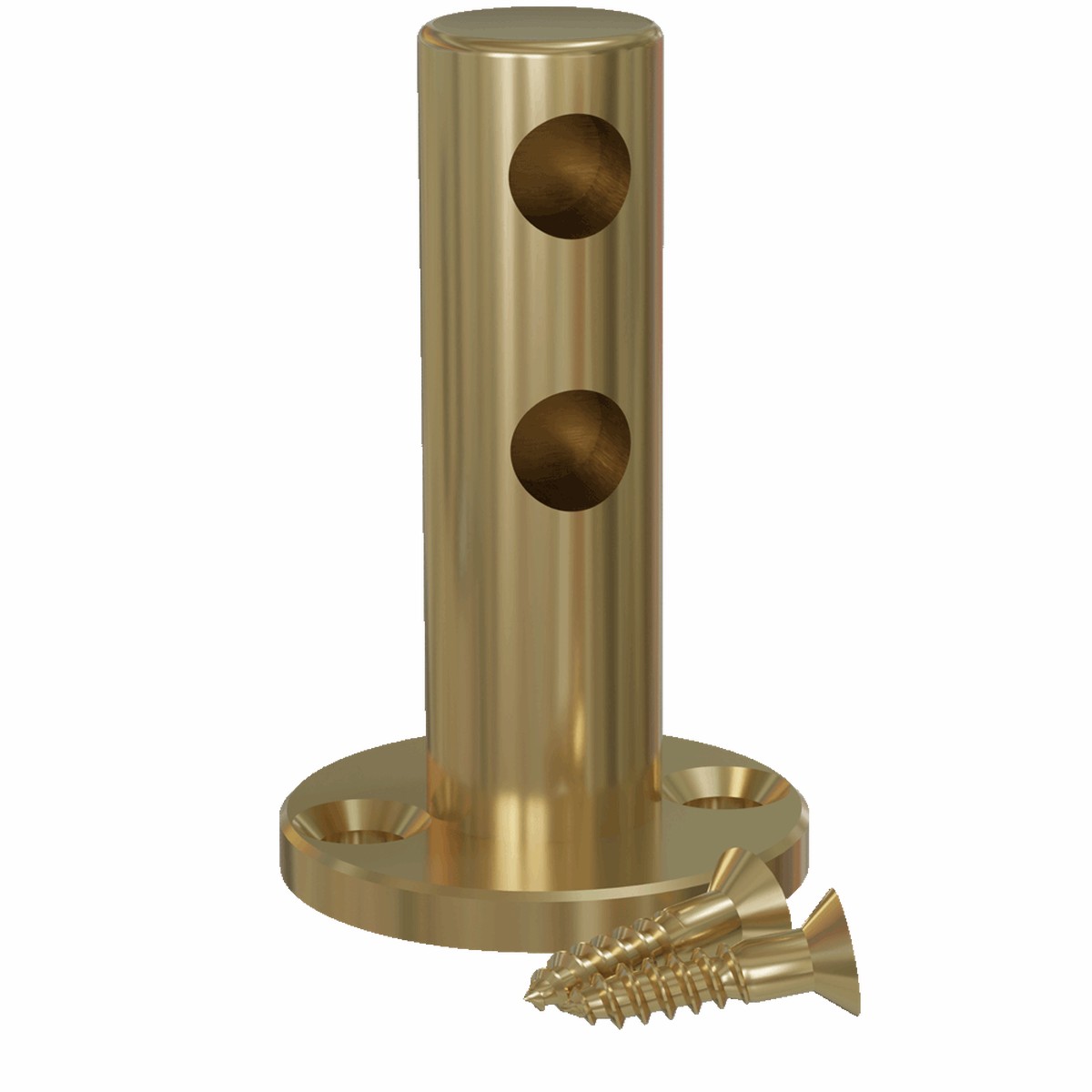 Gallery Rail Posts Double Contemporary Polished Brass