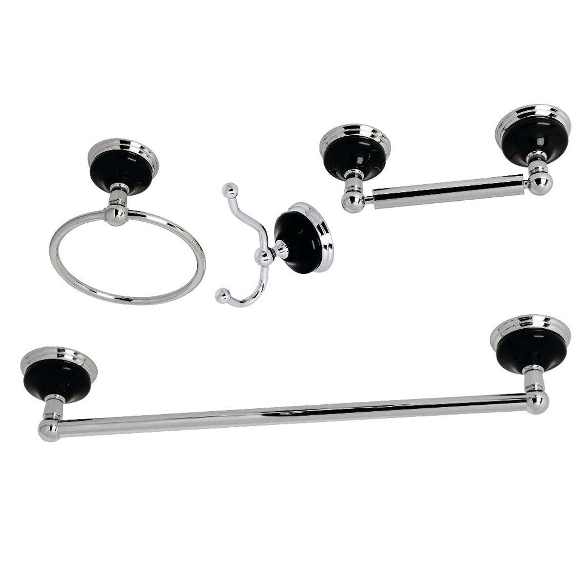 Kingston Brass Water Onyx 4-Piece 2075 Bathroom Accessory Set