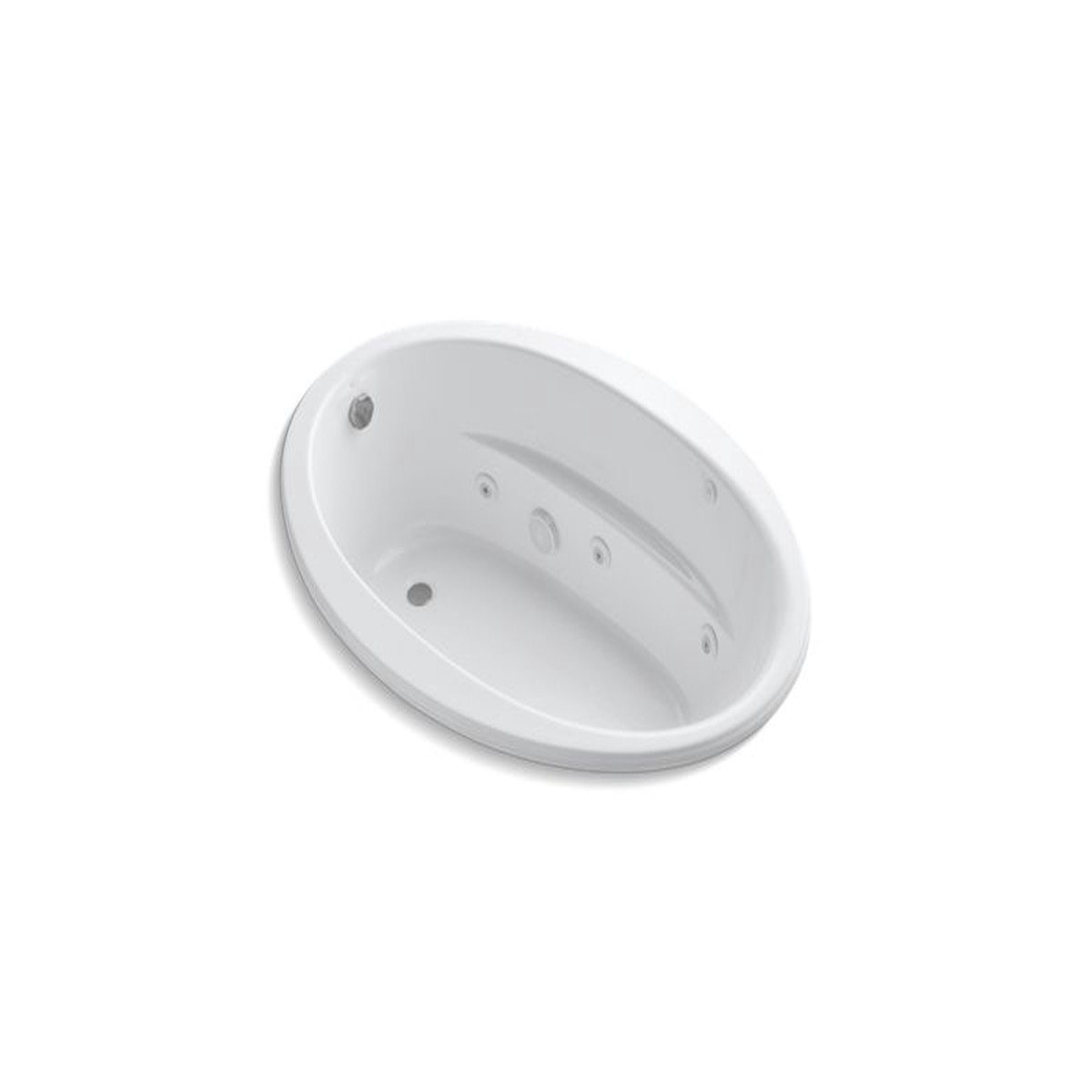KOHLER K-1162-S1H Sunward 60 x 42 oval drop-in whirlpool with heater