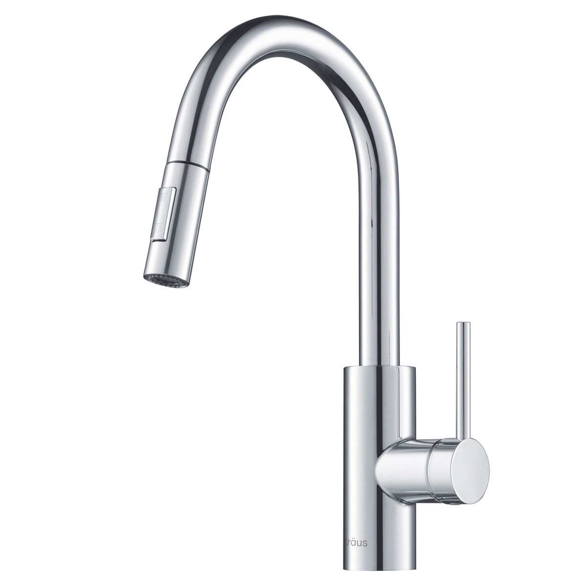 KRAUS Oletto Single Lever Pull Down Kitchen Faucet in Chrome