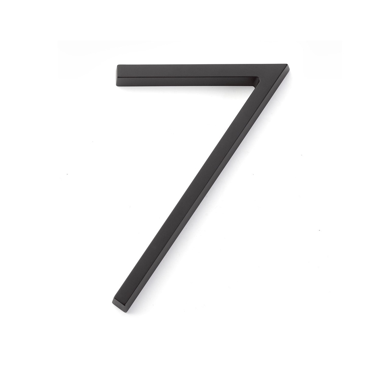 Modern 7 House Numbers - Wall Mount - 7 ZincFlat Black