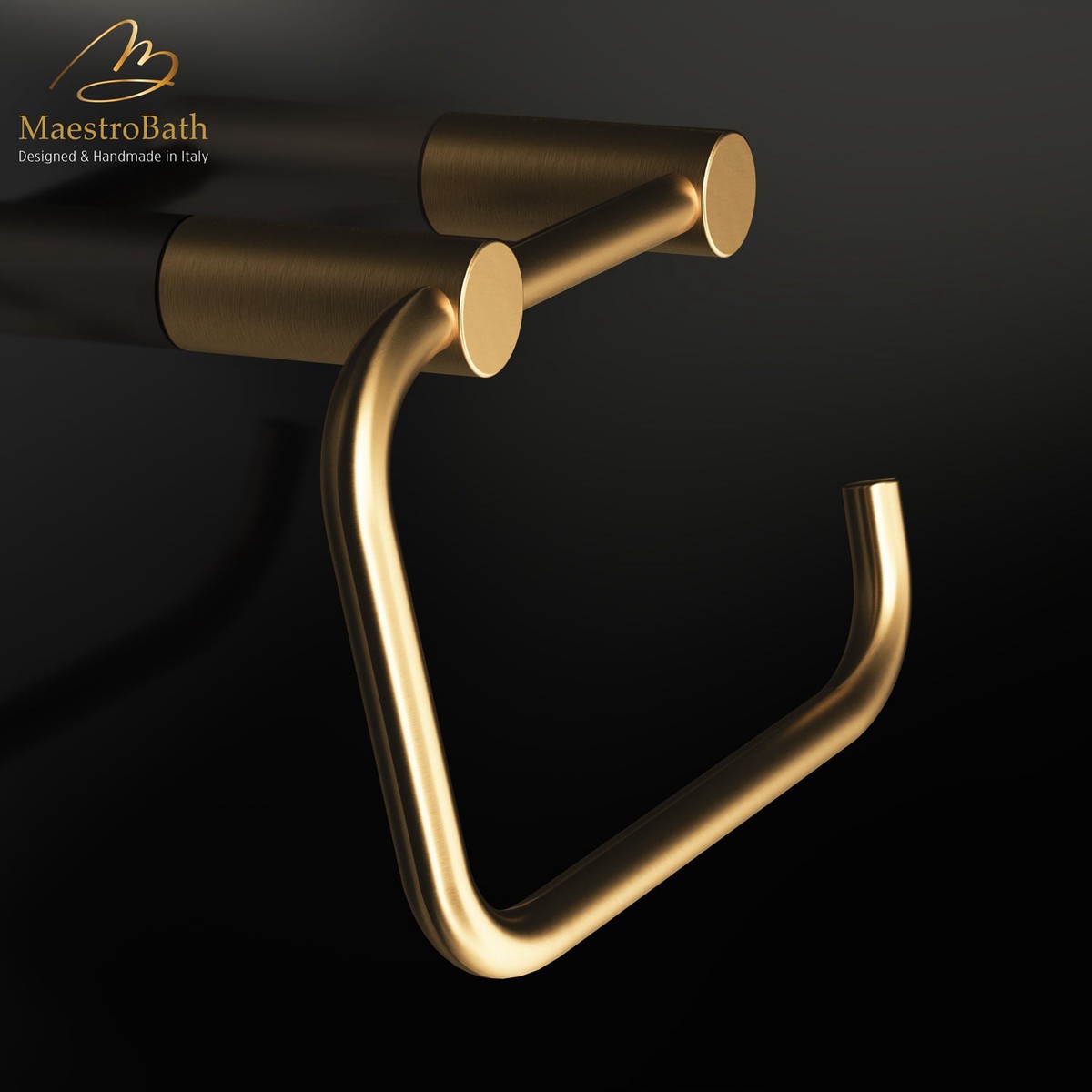 Modern Wall Mounted Toilet Paper Holder Brushed Gold