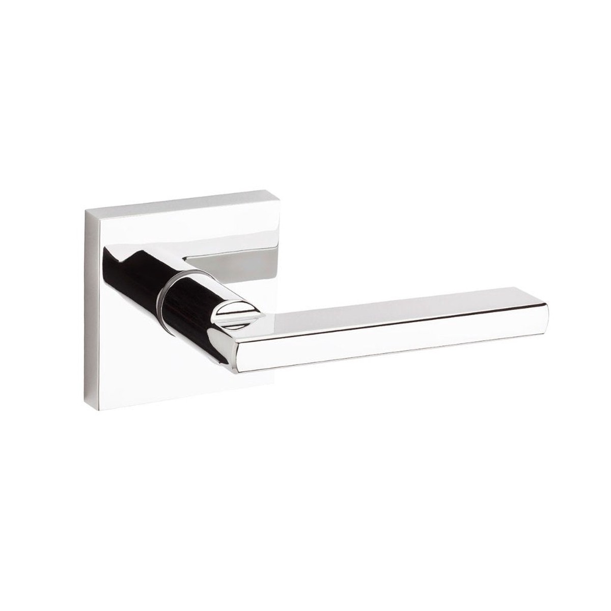 Princeton Square Half Dummy Door Leverset - Single Hole - 4 ZincPolished Chrome