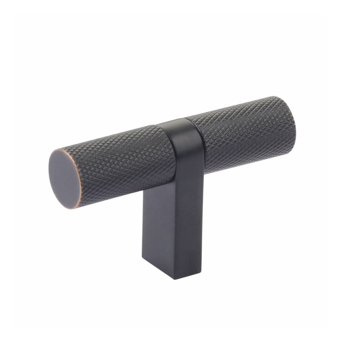 Select Stem Rectangular Knurled T- Cabinet Knob - Cabinet Mount - 3 BrassOil Rubbed Bronze