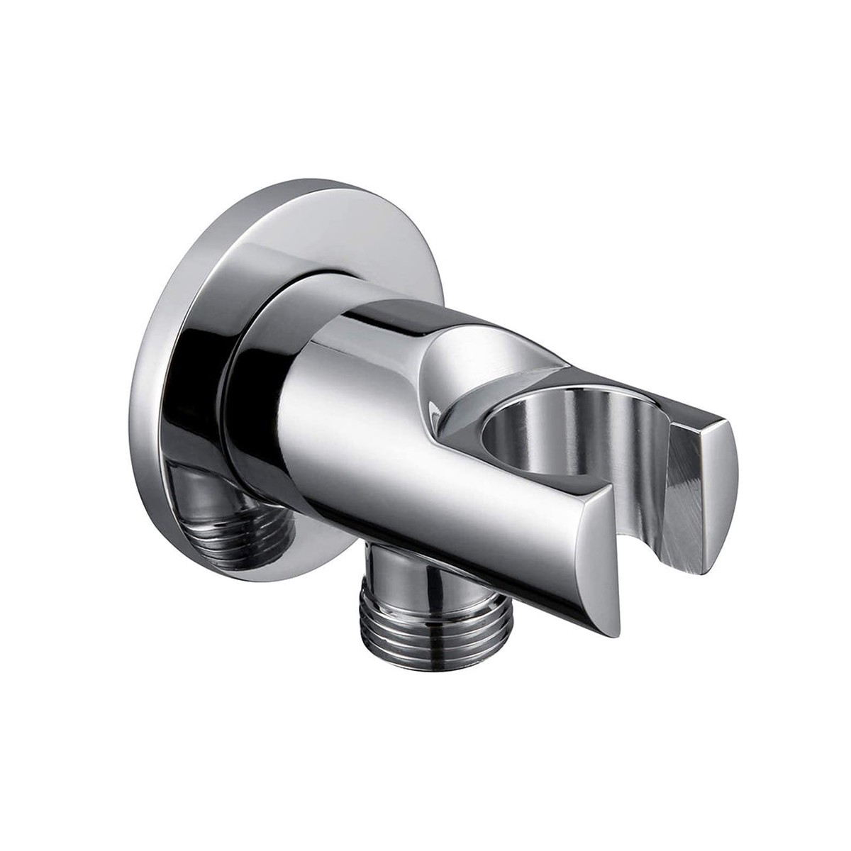 Smart Hand Shower Holder Connector - Wall Mount - 2 BrassPolished Chrome