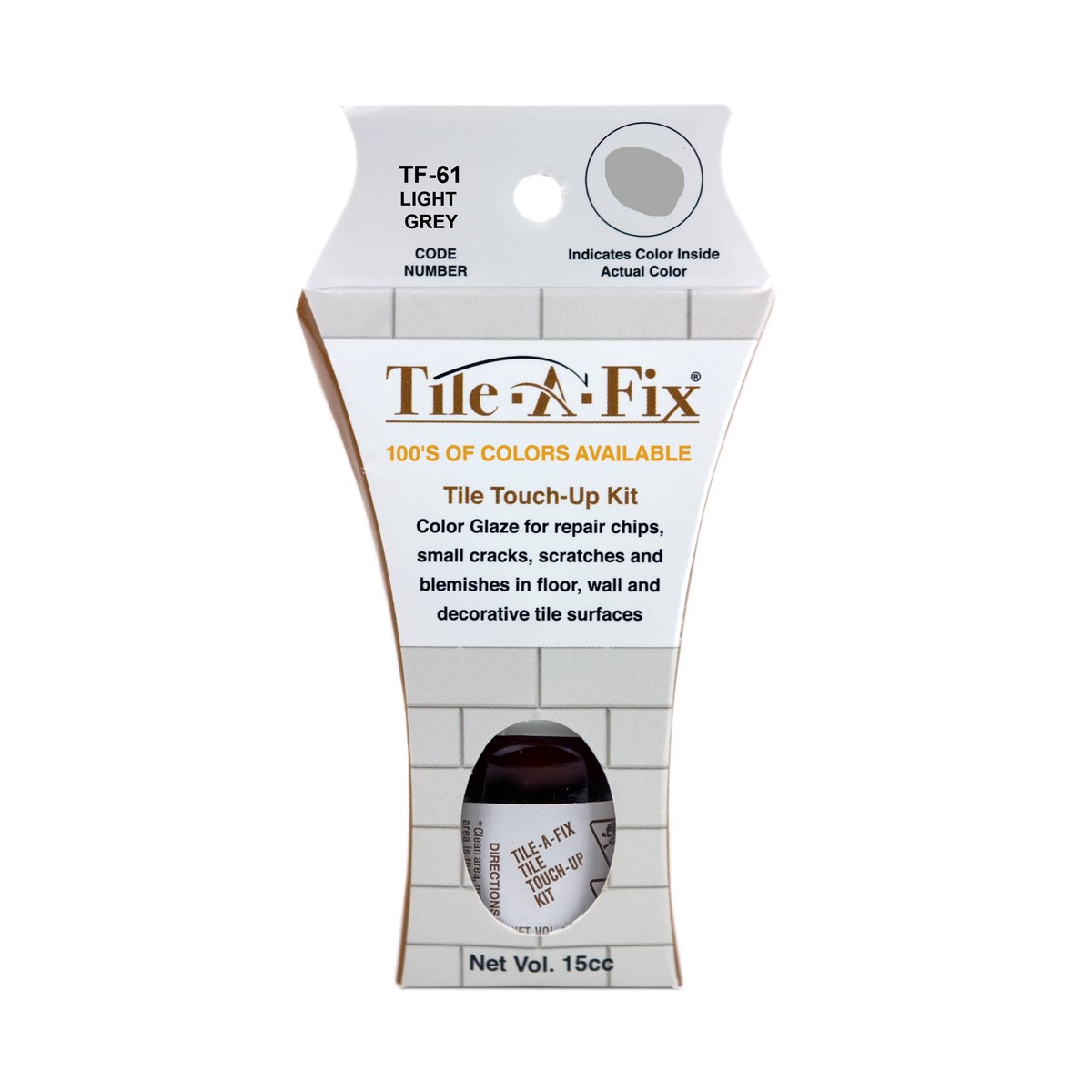 TF-61 Tile-A-Fix Touch Up Repair Glaze - Light Grey