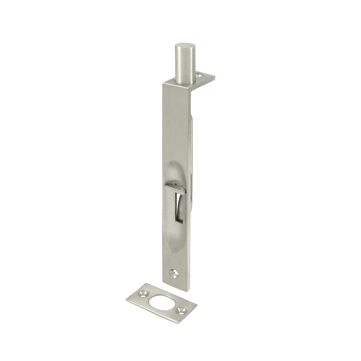 Universal Flush Bolt - Door Mount - 6 BrassBrushed Nickel