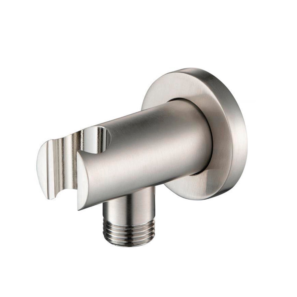 Universal Hand Shower Holder Connector - Wall Mount - 2 BrassBrushed Nickel