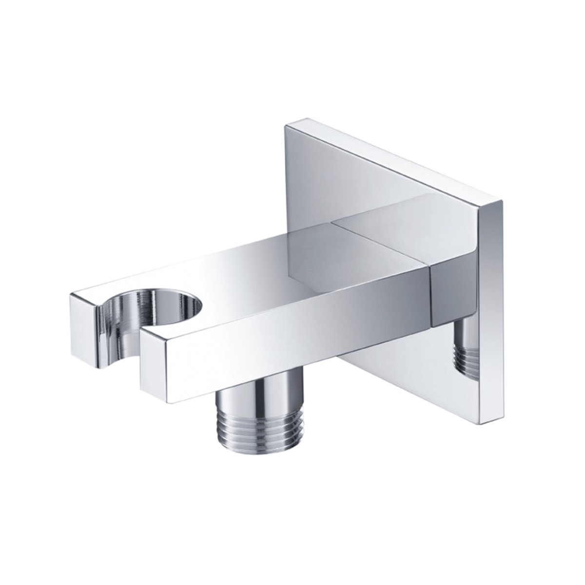 Universal Hand Shower Holder Connector - Wall Mount - 3 BrassPolished Chrome