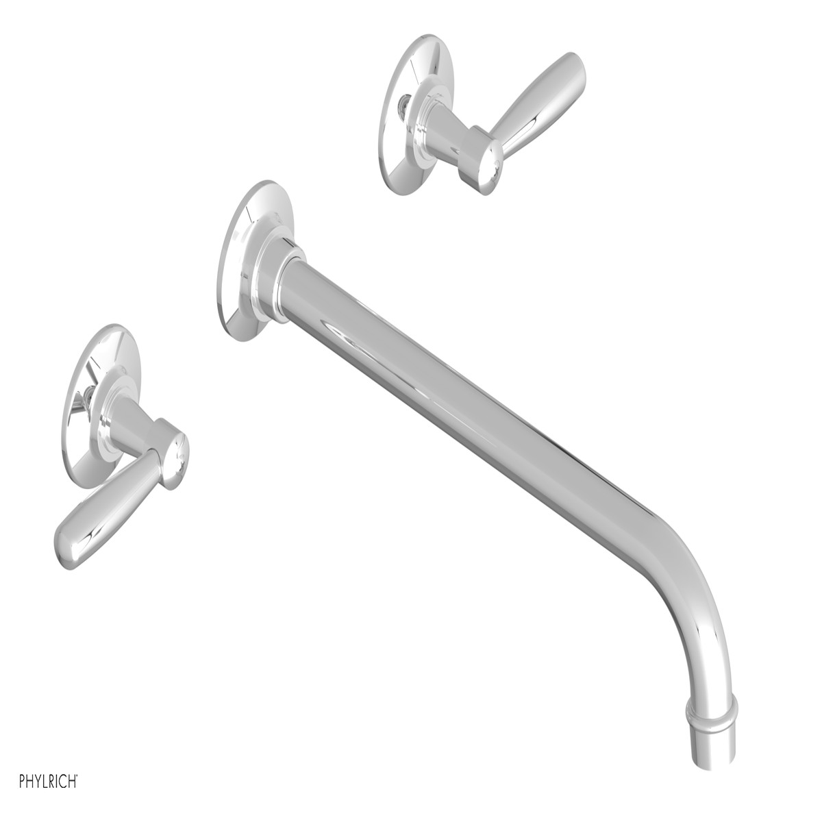 WORKS Wall Lavatory Set 12 Spout - Lever Handles 220-12-12