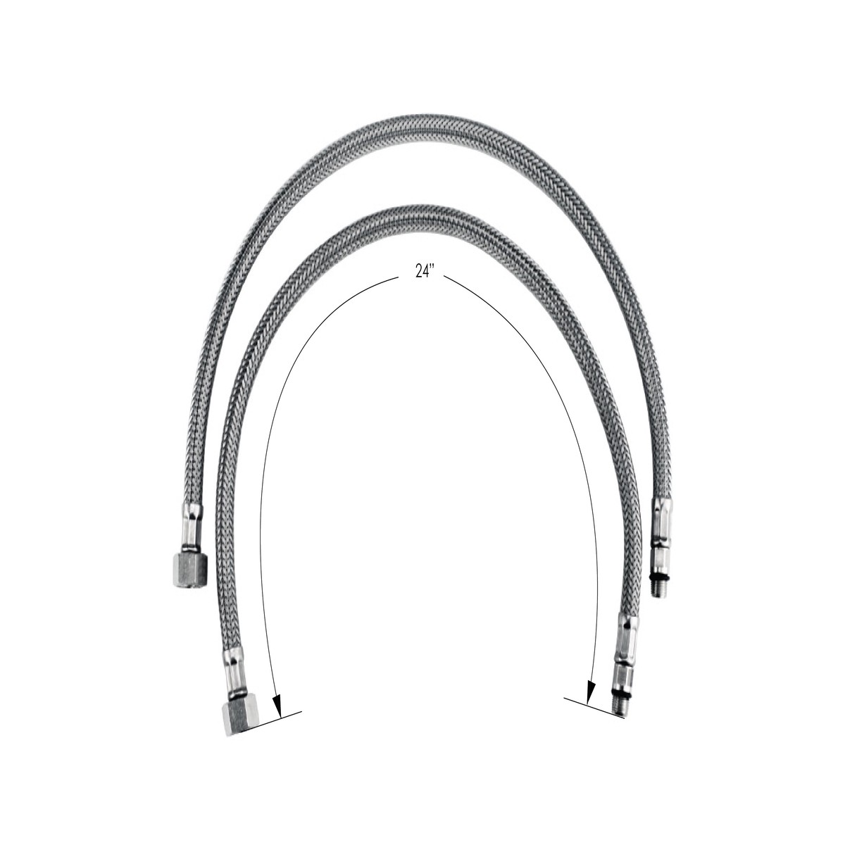 1 Pair of 24 Hoses for Single hole bar and bidet faucet Kit - VB19002