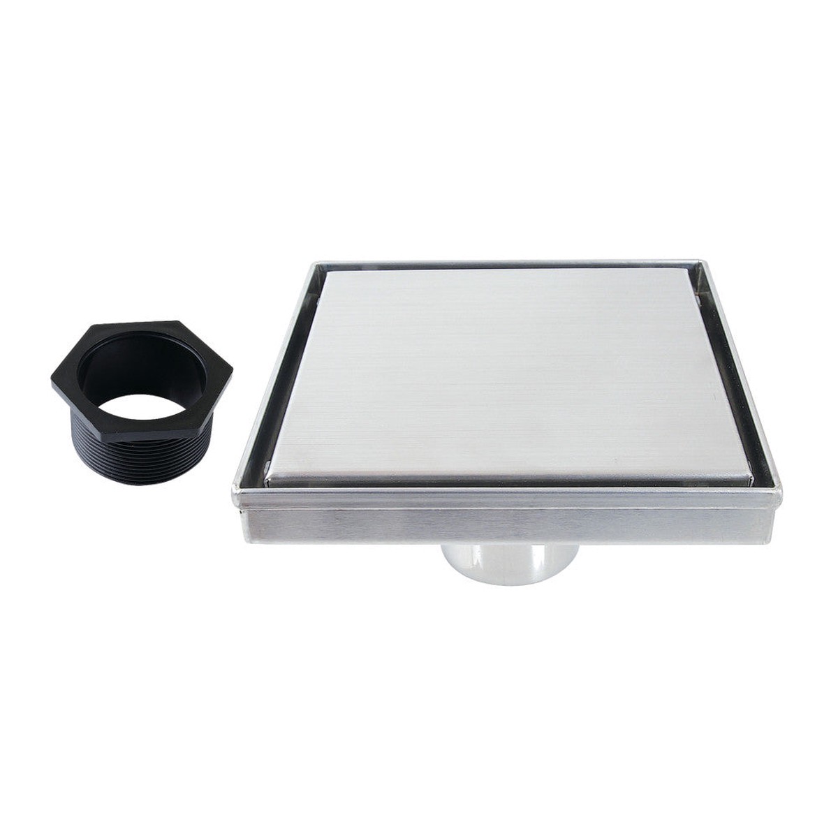 6 Stainless Steel Square Shower Drain in Chrome