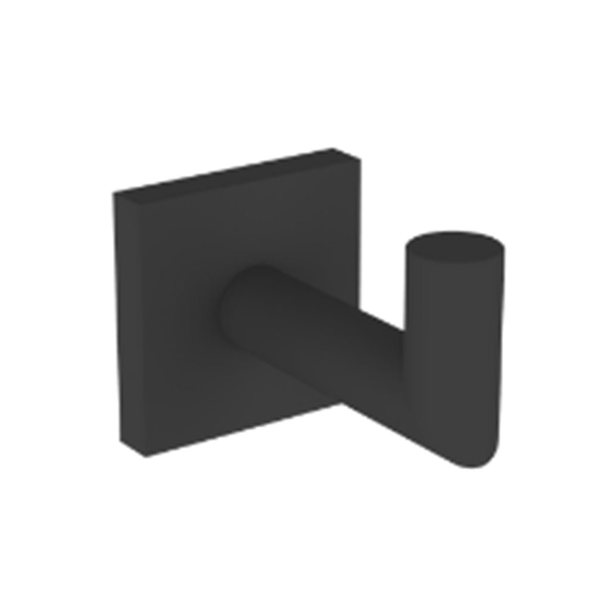 Atlanta Single Hook - Wall Mount - 2 ZincMatt Black