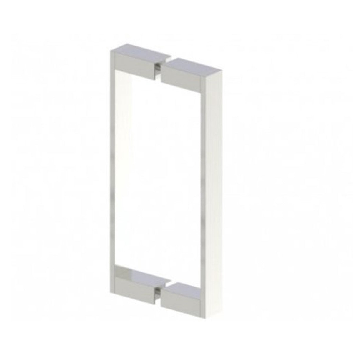 Berlin Double Glass Shower Door Handle - Door Mount - 12 BrassBrushed Nickel