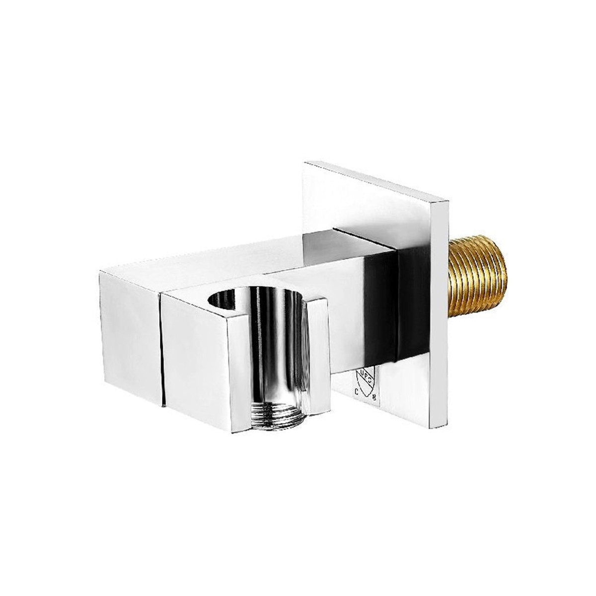 Devon Hand Shower Holder Connector - Wall Mount - 3 BrassPolished Chrome