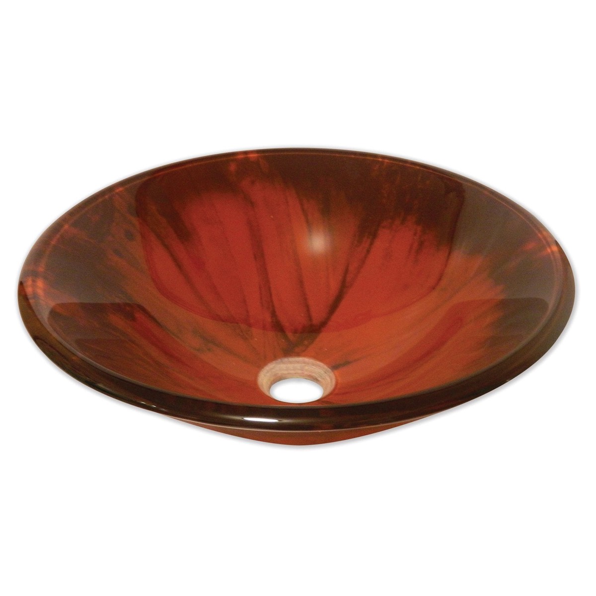 Eden Bath Autumn Warmth Swirl Glass Vessel Sink