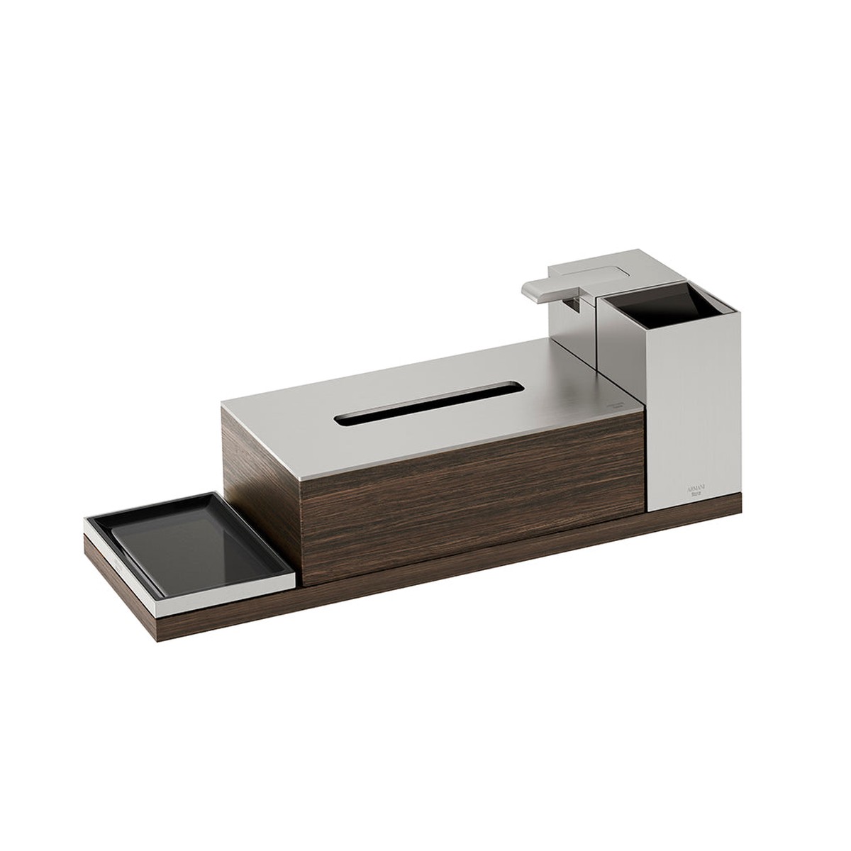 Island 4 Piece Bathroom Accessories Set - Free Standing - 6 MetalBrushed Steel