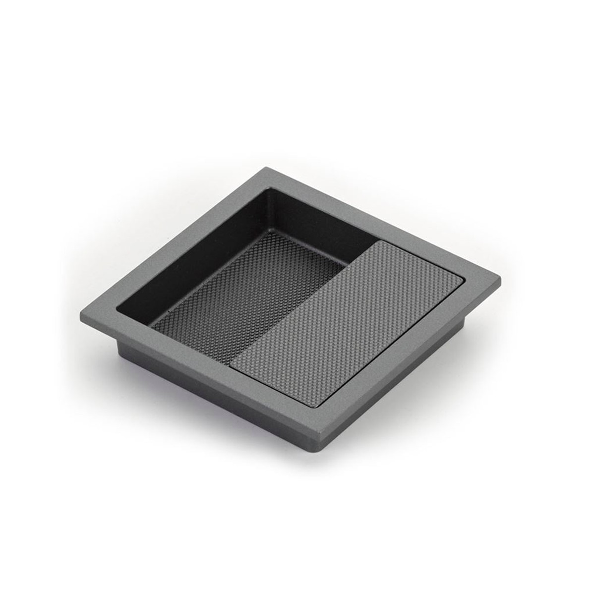 Modo Square Cabinet Recessed Pull - Cabinet Mount - 4 ZincGun Metal