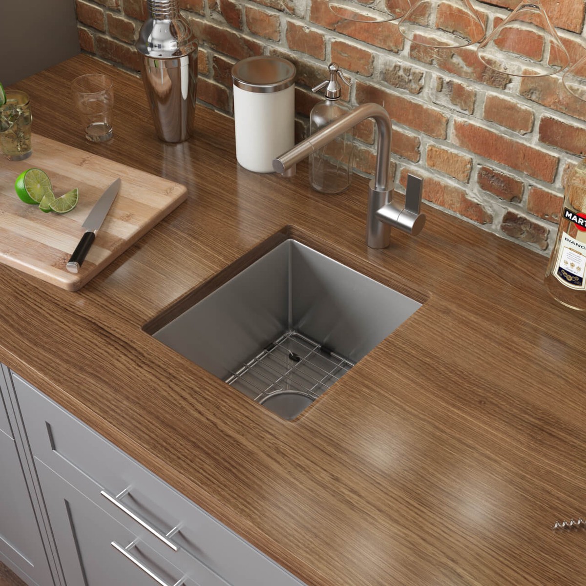 Ruvati 15 Undermount 16 Gauge Bar Prep Sink