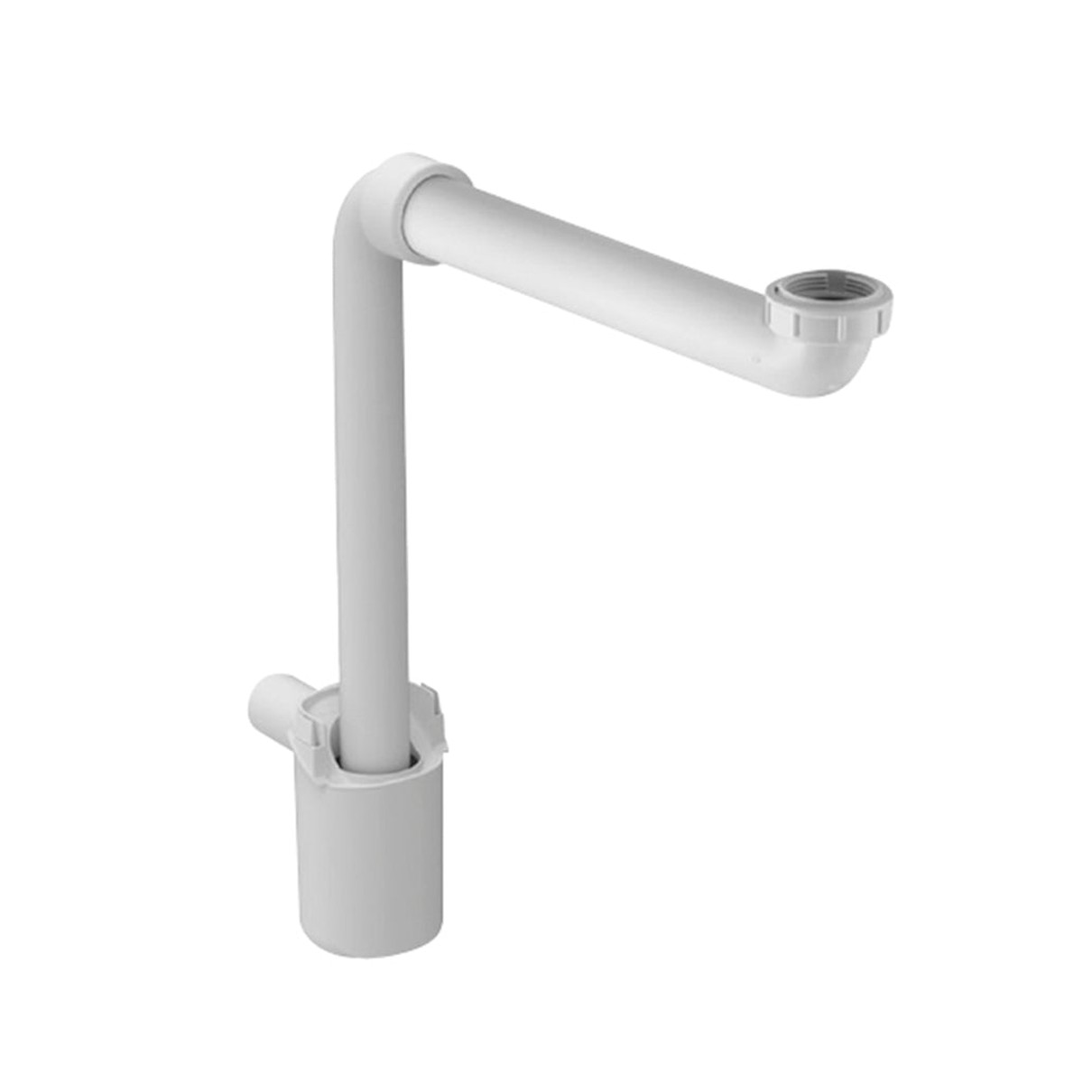Universal Space Saving Sink Siphon - Under Mount - 2 PvcWhite