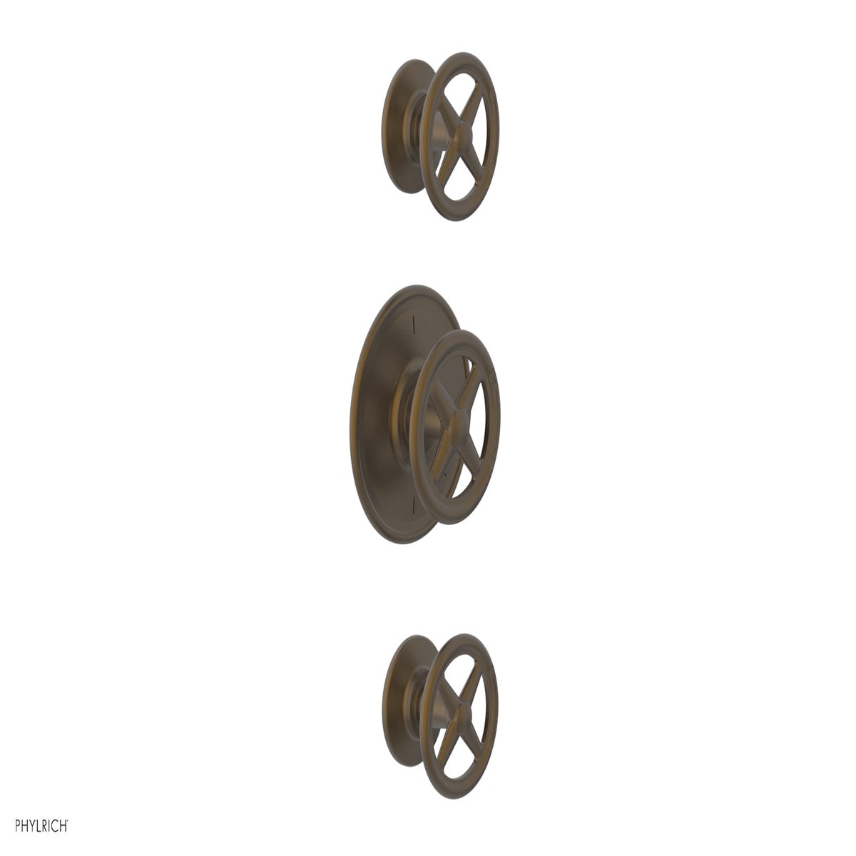 WORKS 12 Thermostatic Valve with Two Volume Control Cross Handles 4-612
