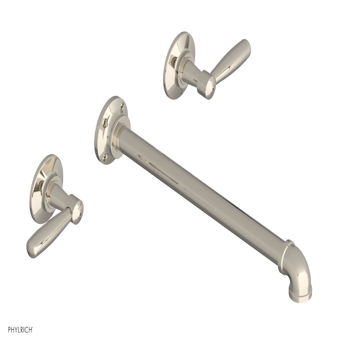 WORKS 2 Wall Lavatory Set 12 Spout - Lever Handles 221-12-12